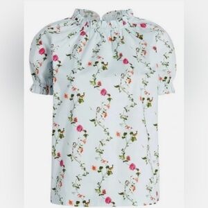 Hill House Kit Top in Pond Blue Floral